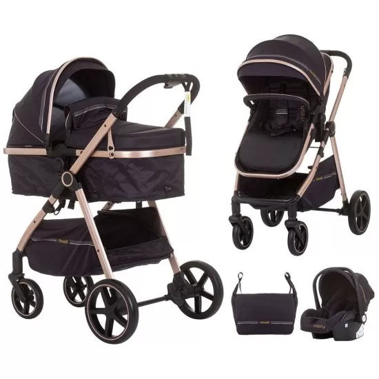 Carucior copii 3 in 1 Chipolino Misty Ebony Carucior copii 3 in 1 Chipolino Misty Ebony