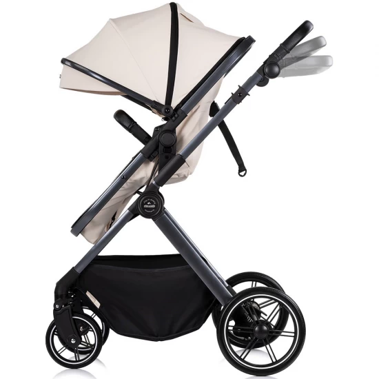 Carucior copii 2 in 1 cu landou transformabil in carucior sport si geanta mamici Chipolino Pearl Cashmere