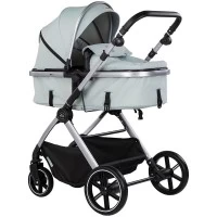 Carucior copii 2 in 1 cu landou transformabil in carucior sport si geanta mamici Chipolino Pearl Matcha