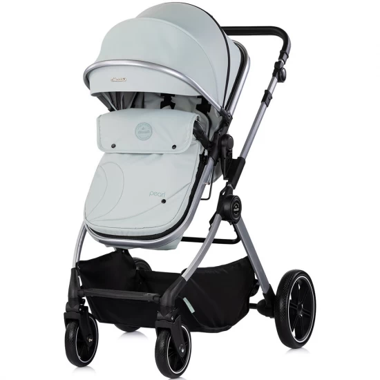 Carucior copii 2 in 1 cu landou transformabil in carucior sport si geanta mamici Chipolino Pearl Matcha