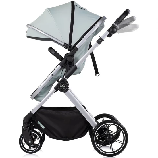 Carucior copii 2 in 1 cu landou transformabil in carucior sport si geanta mamici Chipolino Pearl Matcha
