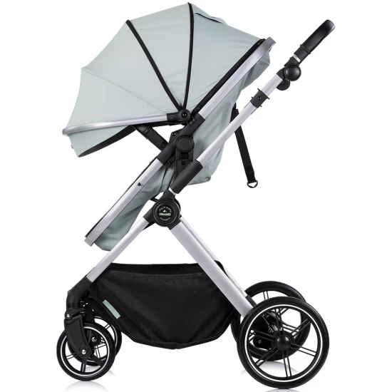 Carucior copii 2 in 1 cu landou transformabil in carucior sport si geanta mamici Chipolino Pearl Matcha