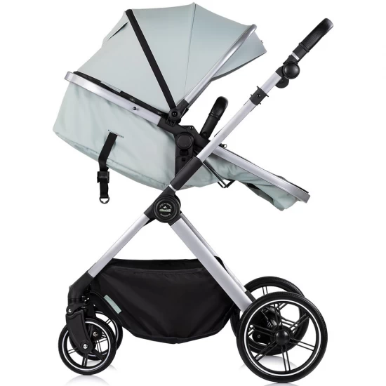 Carucior copii 2 in 1 cu landou transformabil in carucior sport si geanta mamici Chipolino Pearl Matcha