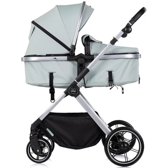 Carucior copii 2 in 1 cu landou transformabil in carucior sport si geanta mamici Chipolino Pearl Matcha