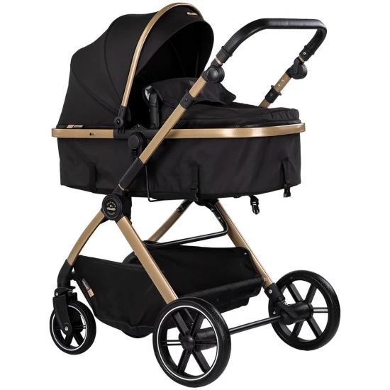 Carucior copii 2 in 1 cu landou transformabil in carucior sport si geanta mamici Chipolino Pearl Noir