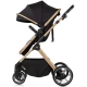 Carucior copii 2 in 1 cu landou transformabil in carucior sport si geanta mamici Chipolino Pearl Noir