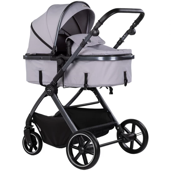 Carucior copii 2 in 1 cu landou transformabil in carucior sport si geanta mamici Chipolino Pearl Platinum