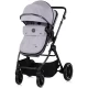 Carucior copii 2 in 1 cu landou transformabil in carucior sport si geanta mamici Chipolino Pearl Platinum