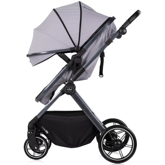 Carucior copii 2 in 1 cu landou transformabil in carucior sport si geanta mamici Chipolino Pearl Platinum