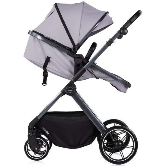 Carucior copii 2 in 1 cu landou transformabil in carucior sport si geanta mamici Chipolino Pearl Platinum