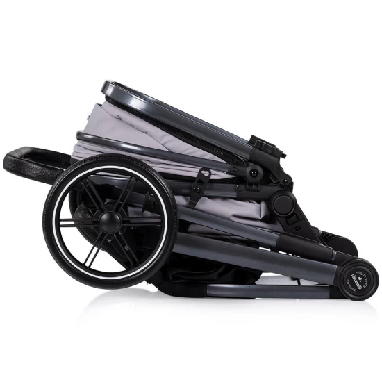 Carucior copii 2 in 1 cu landou transformabil in carucior sport si geanta mamici Chipolino Pearl Platinum