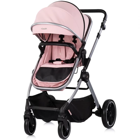Carucior copii 2 in 1 cu landou transformabil in carucior sport si geanta mamici Chipolino Pearl Powder Pink