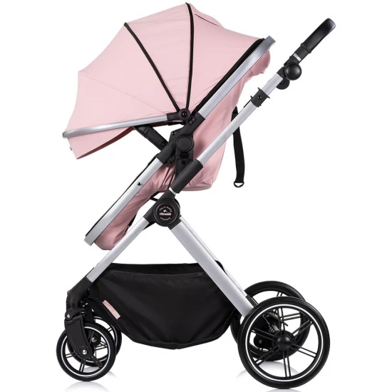 Carucior copii 2 in 1 cu landou transformabil in carucior sport si geanta mamici Chipolino Pearl Powder Pink