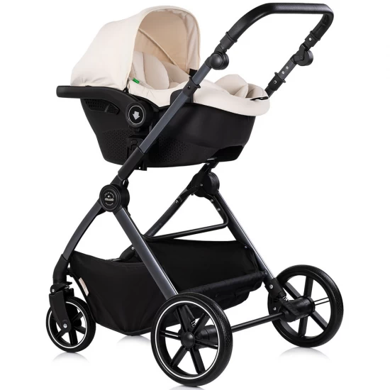 Carucior copii 3 in 1 cu landou transformabil in carucior sport si geanta mamici Chipolino Pearl Cashmere