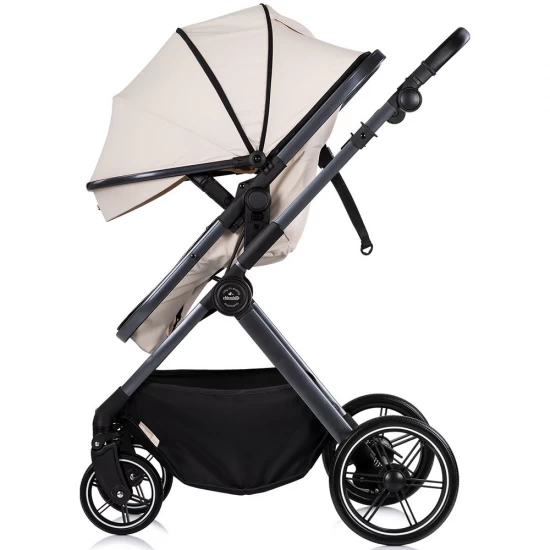 Carucior copii 3 in 1 cu landou transformabil in carucior sport si geanta mamici Chipolino Pearl Cashmere