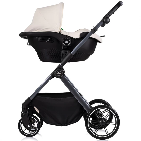Carucior copii 3 in 1 cu landou transformabil in carucior sport si geanta mamici Chipolino Pearl Cashmere