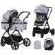 Carucior copii 3 in 1 cu landou transformabil in carucior sport si geanta mamici Chipolino Pearl Platinum