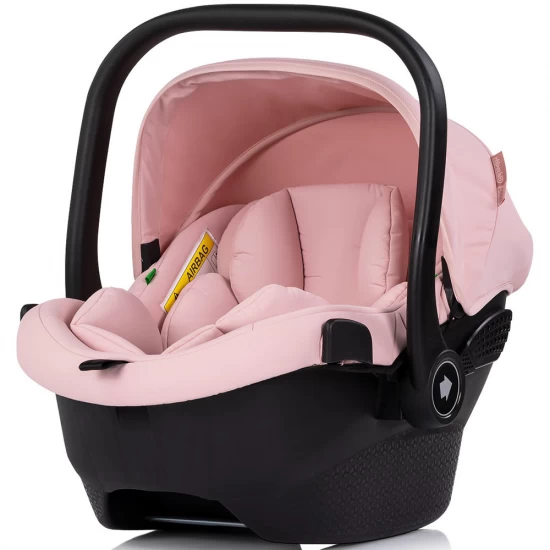Carucior copii 3 in 1 cu landou transformabil in carucior sport si geanta mamici Chipolino Pearl Powder Pink