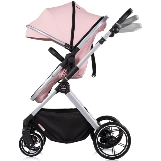 Carucior copii 3 in 1 cu landou transformabil in carucior sport si geanta mamici Chipolino Pearl Powder Pink