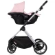 Carucior copii 3 in 1 cu landou transformabil in carucior sport si geanta mamici Chipolino Pearl Powder Pink