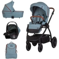 Carucior copii 3 in 1 Chipolino Prestige Basil