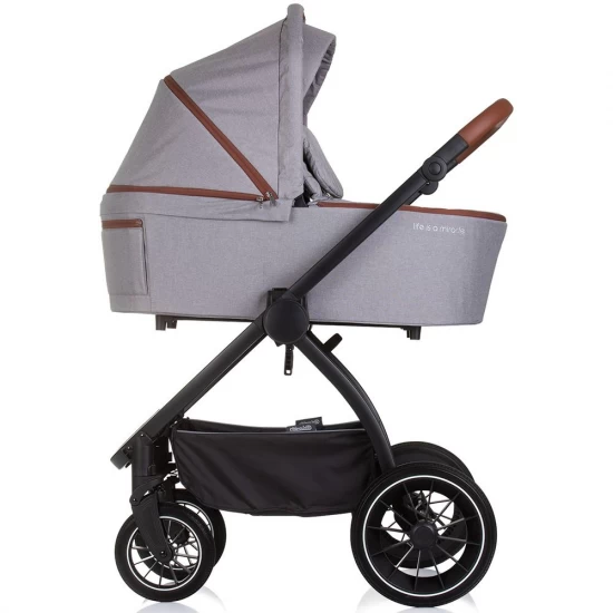 Carucior copii 3 in 1 Chipolino Prestige Cloud Grey Carucior copii 3 in 1 Chipolino Prestige Cloud Grey