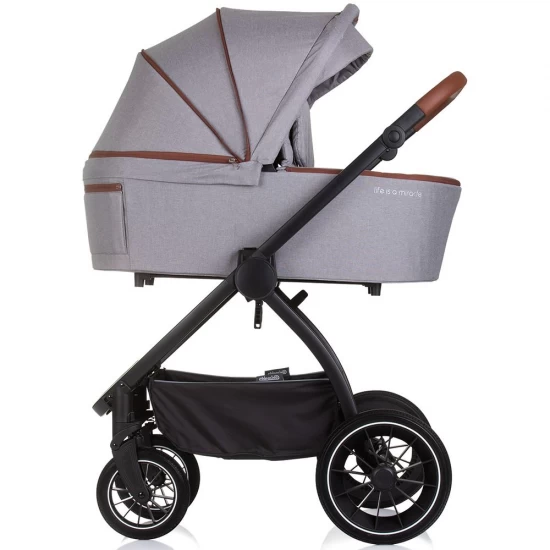 Carucior copii 3 in 1 Chipolino Prestige Cloud Grey Carucior copii 3 in 1 Chipolino Prestige Cloud Grey