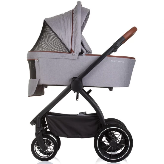 Carucior copii 3 in 1 Chipolino Prestige Cloud Grey Carucior copii 3 in 1 Chipolino Prestige Cloud Grey