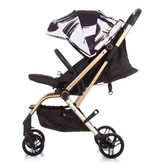 Carucior Chipolino Twister black white cu sezut rotativ Carucior Chipolino Twister black white cu sezut rotativ