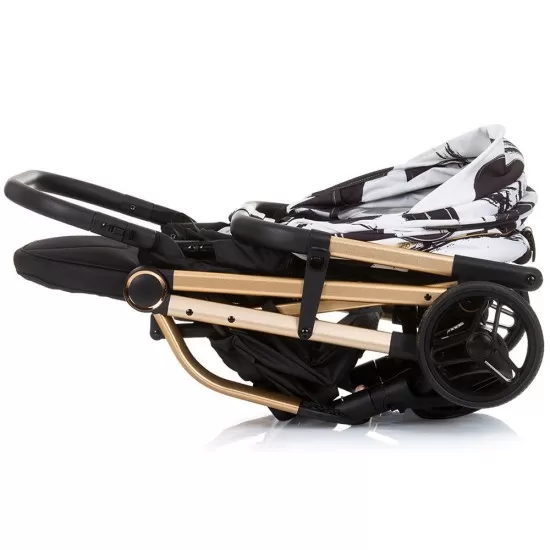 Carucior Chipolino Twister black white cu sezut rotativ Carucior Chipolino Twister black white cu sezut rotativ