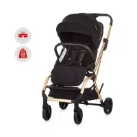 Carucior Chipolino Twister Ebony cu sezut rotativ