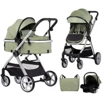 Carucior copii 3 in 1 Chipolino Vista Basil