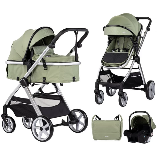 Carucior copii 3 in 1 Chipolino Vista Basil