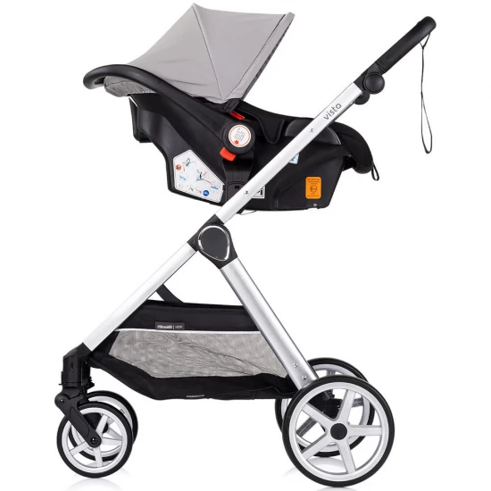 Carucior copii 3 in 1 Chipolino Vista Cloud Grey