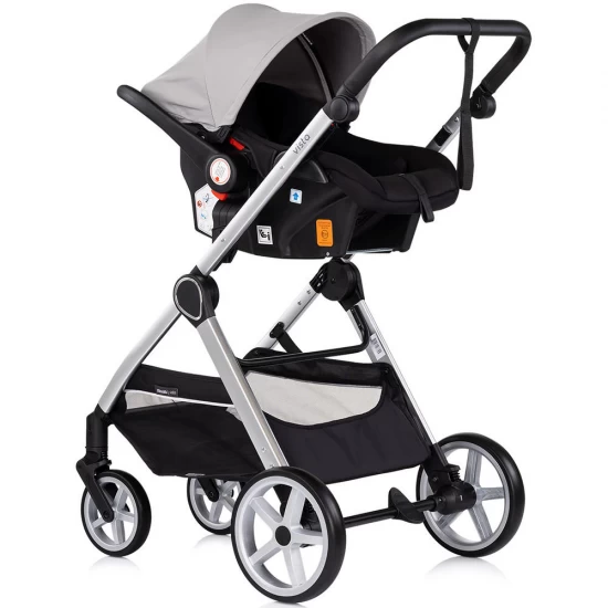 Carucior copii 3 in 1 Chipolino Vista Cloud Grey