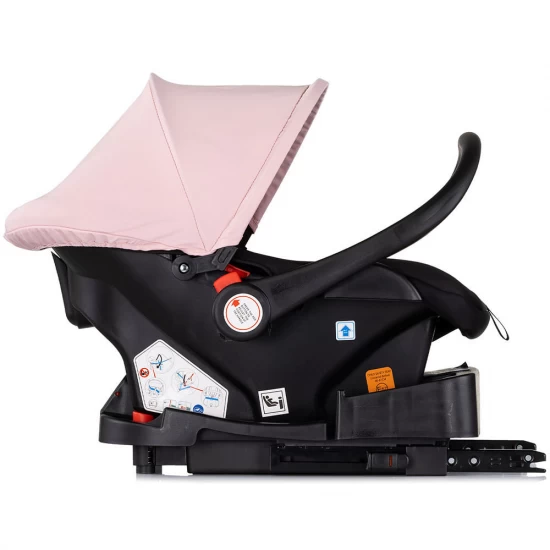 Carucior copii 3 in 1 Chipolino Vista Pink Marshmallow