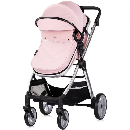 Carucior copii 3 in 1 Chipolino Vista Pink Marshmallow