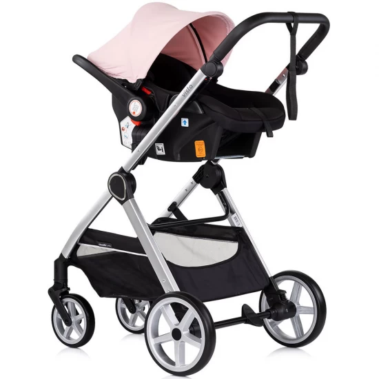Carucior copii 3 in 1 Chipolino Vista Pink Marshmallow