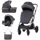 Carucior copii 3 in 1 Chipolino Zara Anthracite Carucior copii 3 in 1 Chipolino Zara Anthracite