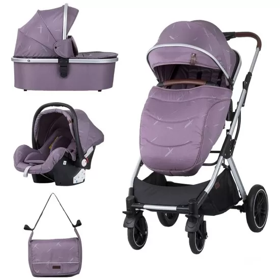 Carucior copii 3 in 1 Chipolino Zara Lilac Carucior copii 3 in 1 Chipolino Zara Lilac