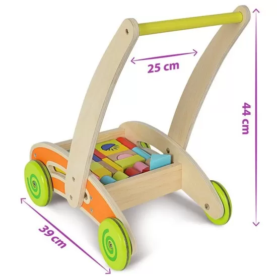 Carucior Eichhorn Activity Walker cu 35 cuburi Carucior Eichhorn Activity Walker cu 35 cuburi