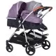 Carucior gemeni Chipolino Duo Smart 2 in 1 anthracite lilac Carucior gemeni Chipolino Duo Smart 2 in 1 anthracite lilac