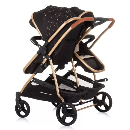 Carucior gemeni Chipolino Duo Smart 2 in 1 Ebony