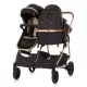 Carucior gemeni Chipolino Duo Smart 2 in 1 Ebony