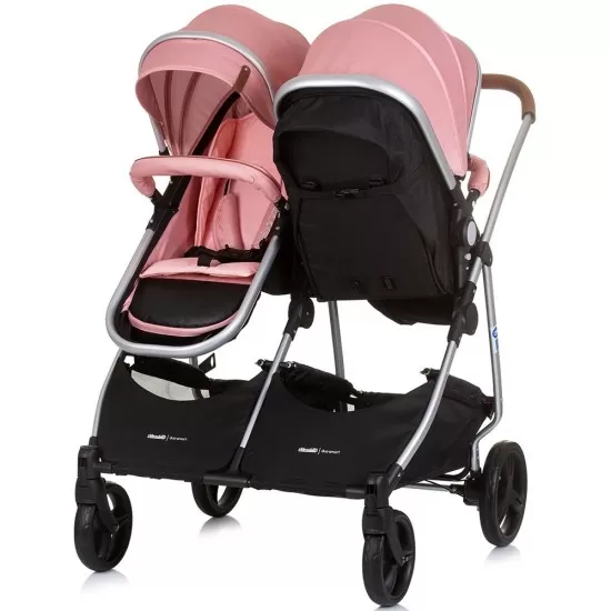 Carucior gemeni Chipolino Duo Smart 2 in 1 Flamingo Carucior gemeni Chipolino Duo Smart 2 in 1 Flamingo