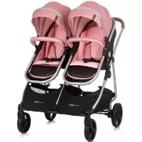 Carucior gemeni Chipolino Duo Smart 2 in 1 Flamingo