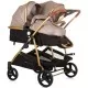Carucior gemeni Chipolino Duo Smart 2 in 1 Golden Beige Carucior gemeni Chipolino Duo Smart 2 in 1 Golden Beige