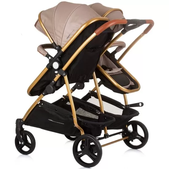 Carucior gemeni Chipolino Duo Smart 2 in 1 Golden Beige Carucior gemeni Chipolino Duo Smart 2 in 1 Golden Beige