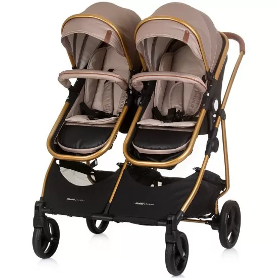 Carucior gemeni Chipolino Duo Smart 2 in 1 Golden Beige Carucior gemeni Chipolino Duo Smart 2 in 1 Golden Beige