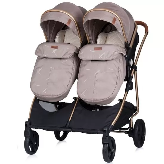 Carucior gemeni Chipolino Duo Smart 2 in 1 humus Carucior gemeni Chipolino Duo Smart 2 in 1 humus